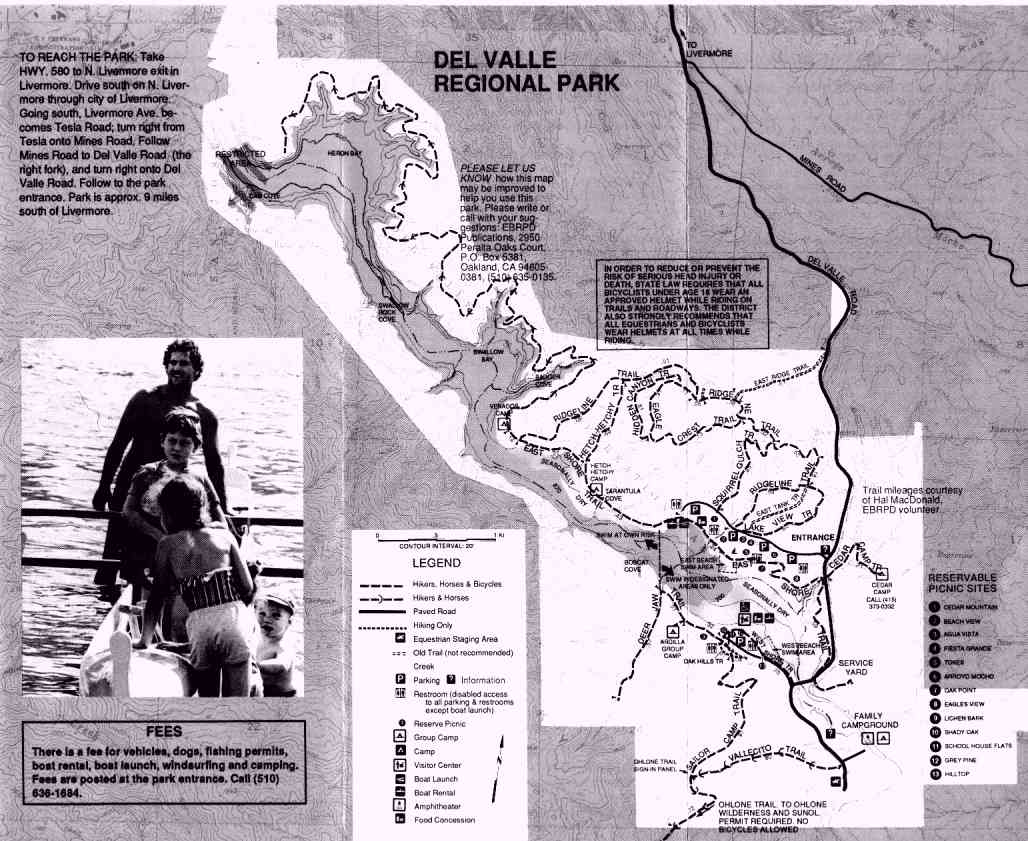 Del Valle Regional Park Trail Map