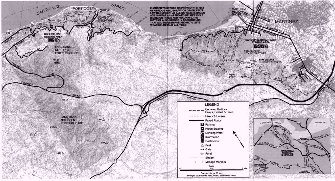 Carquinez Strait Regional Shoreline Trail Map