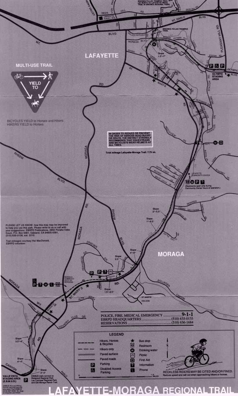 Lafayette-Moraga Regional Trail Map
