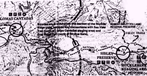 Lomas Cantadas to Sibley Preserve Trail Map
