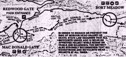 MacDonald Gate to Bort Meadow Trail Map