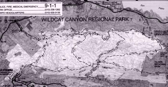 Wildcat Canyon Trail Map